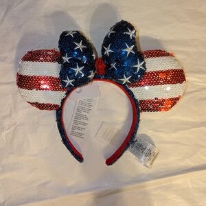 Disney Patriotic Sequin Minnie Mouse Ears